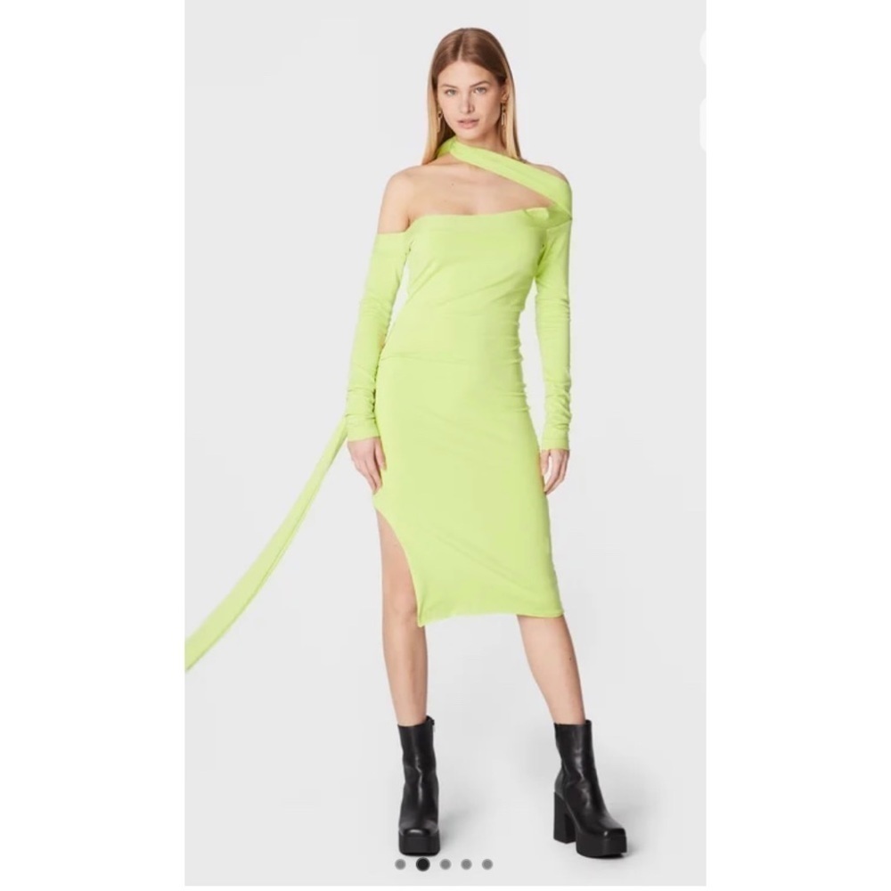 NWT ROTATE BIRGER CHRISTENSEN Beca cutout cotton-blend jersey dress